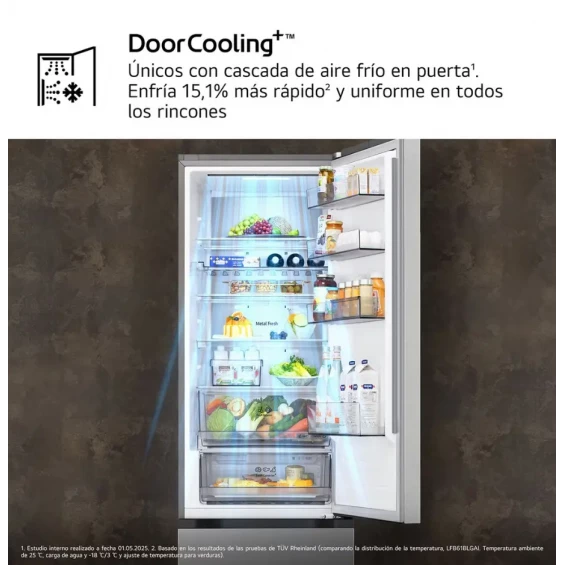 Frigorífico combi LG GBBS524DSW, 203 x 59.7 x 67.4 cm, Total No Frost, clase D, 218 kWh/año, 35 dB, 375 litros, Fresh Converter+, blanco - imagen 6