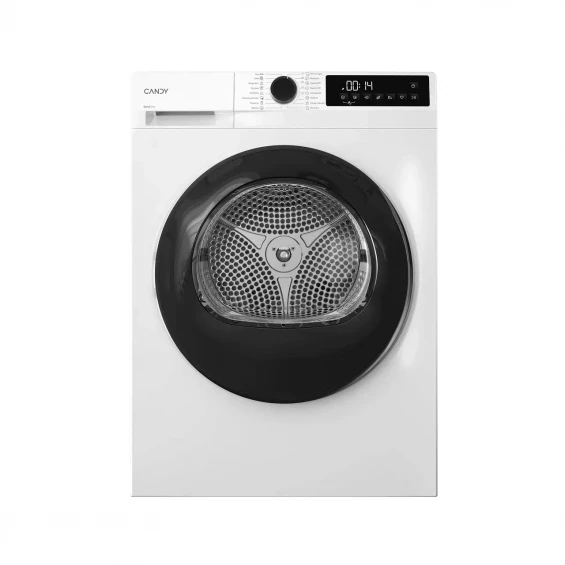 Secadora con bomba de calor Candy GD 10N2B-37, 10 kg, clase D, 137 kWh/100 ciclos, 65 dB, 15 programas, Inverter, blanco