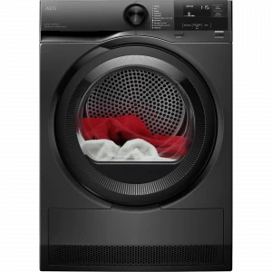 Secadora con bomba de calor AEG TO7G8ABOBR, 8 kg, clase C, 102 kWh/100 ciclos, 66 dB, SensiDry, SpeedDry, Dark Silver