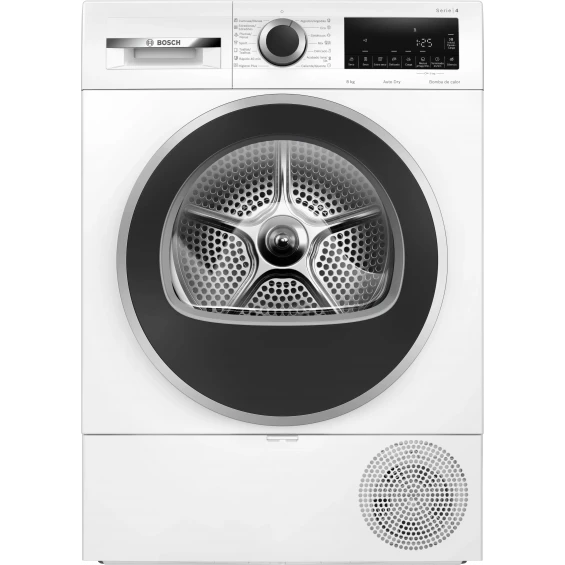 Secadora con bomba de calor Bosch WQA23300ES, 8 kg, clase C, 102 kWh/100 ciclos, 62 dB, AutoDry, Express 40 min, blanco