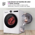 Secadora con bomba de calor LG RHX7010TLB, 10 kg, clase C, 108 kWh/100 ciclos, 62 dB, Dual Inverter, Wi-Fi ThinQ, blanco - imagen 2