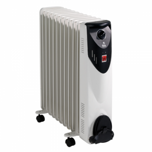 Radiador de aceite FM RW-25, 11 elementos, 2500W, 3 potencias, recogecables