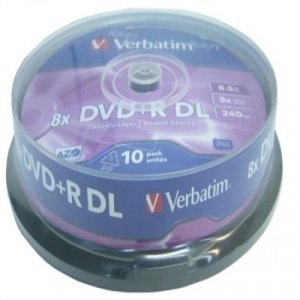 Discos VERBATIM DVD+R DL 8.5GB 8x 10unidades