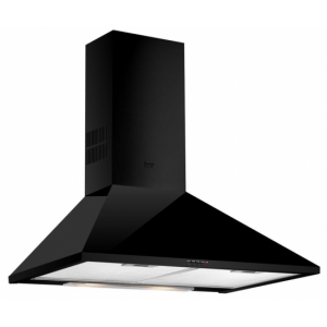 Campana decorativa de pared piramidal Teka DBB 70 N, 70 cm, 440 m3/h, clase D, 3 velocidades, 60dB, motor doble turbina, ref. 40460422, negro