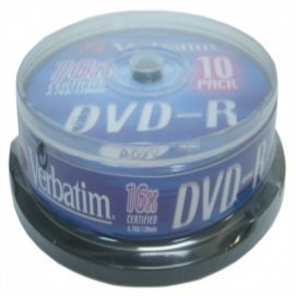 Discos VERBATIM VERBATIM DVD-R 4.7GB 16x Tubo 10 unidades
