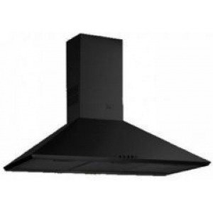Campana decorativa de pared piramidal Teka DBB 90 N, 90 cm, 440 m3/h, clase D, 3 velocidades, 60dB, motor doble turbina, ref. 40460442, negro