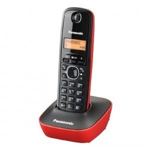 Teléfono inalámbrico Dect Panasonic KX-TG1611SPR, rojo