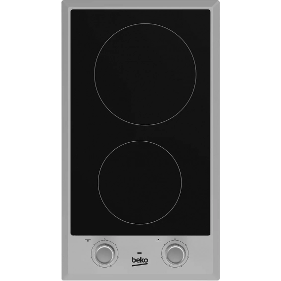 Placa modular vitrocerámica Beko HDCC 32200 X, 2 zonas, 30 cm, 2900W, marco inox, cristal negro - imagen 2