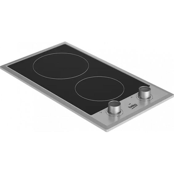 Placa modular vitrocerámica Beko HDCC 32200 X, 2 zonas, 30 cm, 2900W, marco inox, cristal negro - imagen 3