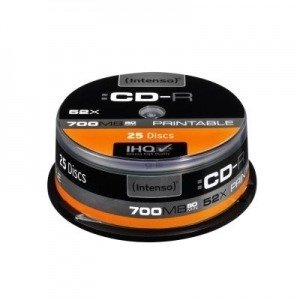 Discos Intenso 1801124 CD-R 700MB imprimibles 25 unidades