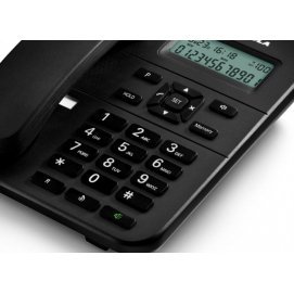 Teléfono de sobremesa Motorola CT202 con 24 tonos de llamada, manos libres y mute negro