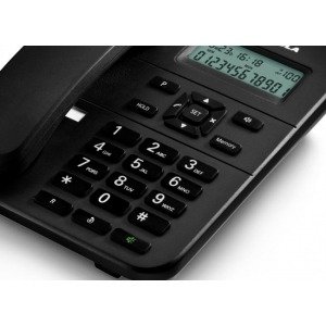 Teléfono de sobremesa Motorola CT202 con 24 tonos de llamada, manos libres y mute negro