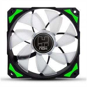 Ventilador NOX HFAN caja 12cm 1600rpm Led verde