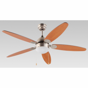 Ventilador de techo Fm VT-130, 132 cm, 60W, 5 aspas, 3 velocidades, color madera