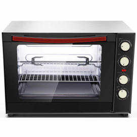 Horno compacto Comelec HO 6010 ICRL, convección, 2200W, 60 litros, función Rustepollos, programador 60 minutos, inox