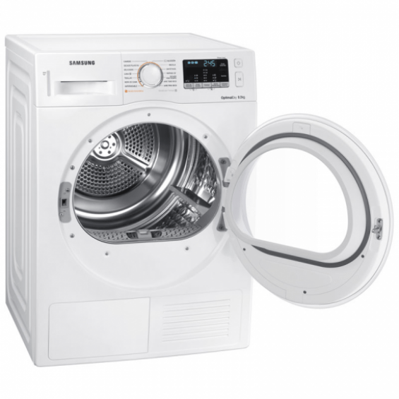 Secadora con bomba de calor Samsung DV80M5010IW, 8 kg, clase A++ (antigua), 65 dB, 14 programas, display LED, blanco