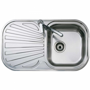 Fregadero Teka Stylo 1C 1E mueble 45cm 1 cubeta 1 escurridor derecha (orificio grifo) Ref: 11107020 inox