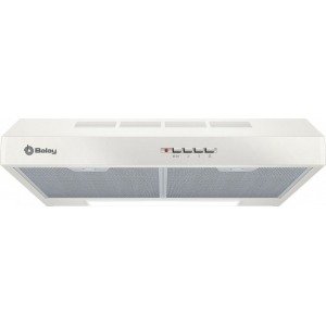 Campana tradicional Balay 3BH263MB motor único 60cm 3 velocidades control mecánico 350m3/h iluminación LED válvula anti-retorno 58dB clase D blanco
