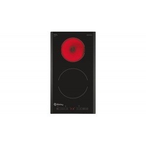 Placa modular Balay 3EB730LQ vitrocerámica biselado 30cm 2 zonas Touch Control Profesional 3200W cristal negro