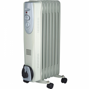 Radiador de aceite Artica ARA1507 1500W 7 elementos 3 niveles potencia termostato blanco