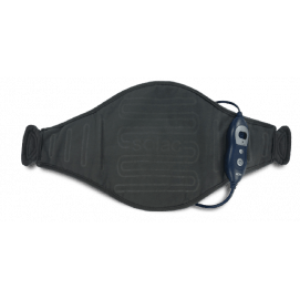 Almohadilla eléctrica Solac CT8680 lumbar 6 niveles display terciopelo transpirable + funda algodón tecnología Sensfort 100W negro