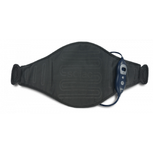 Almohadilla eléctrica Solac CT8680 lumbar 6 niveles display terciopelo transpirable + funda algodón tecnología Sensfort 100W negro
