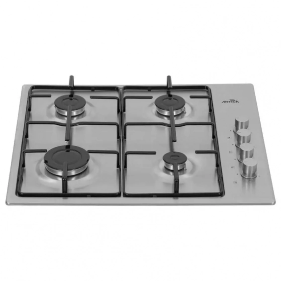 Placa de gas butano Artica AXG6040, 60 cm, 4 zonas, mandos laterales, Tempomar Seguridad, 7250W, inox - imagen 2