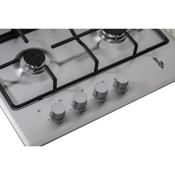 Placa de gas butano Artica AXG6040, 60 cm, 4 zonas, mandos laterales, Tempomar Seguridad, 7250W, inox - imagen 5