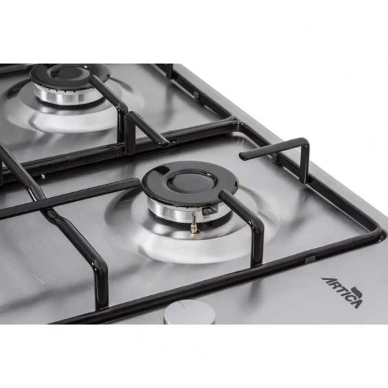 Placa de gas butano Artica AXG6040, 60 cm, 4 zonas, mandos laterales, Tempomar Seguridad, 7250W, inox - imagen 6