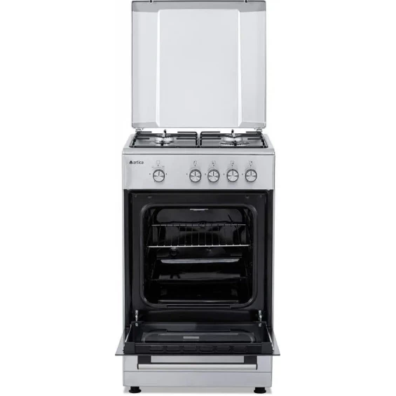 Cocina de gas Artica AKF5055X, 50 cm, 4 fuegos, horno a gas 43 L, termopar, doble cristal, inox - imagen 2