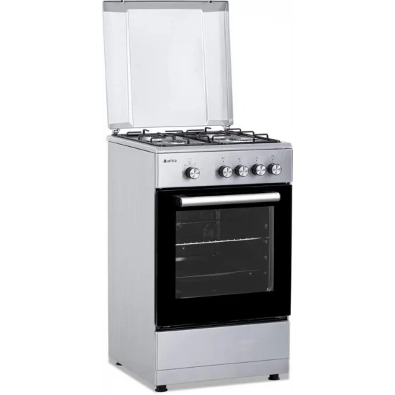 Cocina de gas Artica AKF5055X, 50 cm, 4 fuegos, horno a gas 43 L, termopar, doble cristal, inox - imagen 4