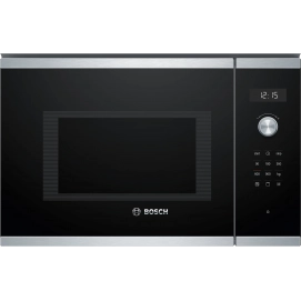 Microondas integrable Bosch BEL554MS0, 25 litros, 900W, Grill 1200W, 5 niveles, display LED, 59 x 38 cm, negro e inox – imagen 4