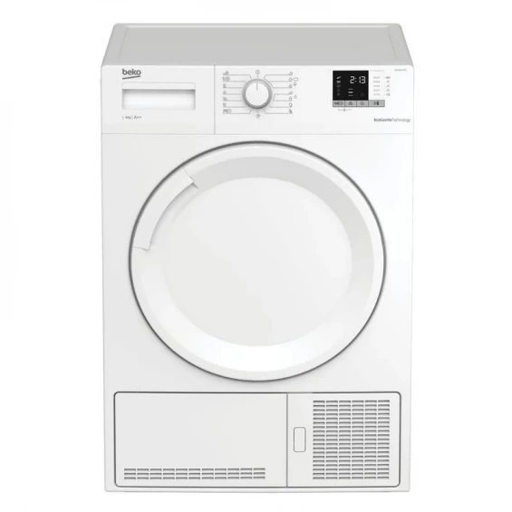 Secadora con bomba de calor Beko DHS 8412 PA0, 8 kg, clase A++ (antigua), 65 dB, 15 programas, EcoGentle, OptiSense, blanco