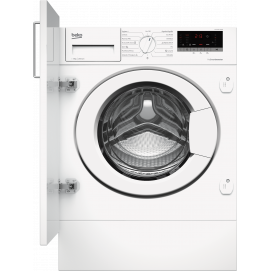 Lavadora integrable Beko WITV 8612 XWO, 8kg, 1200rpm, 72dB, 14 programas, display LED, clase C, blanco