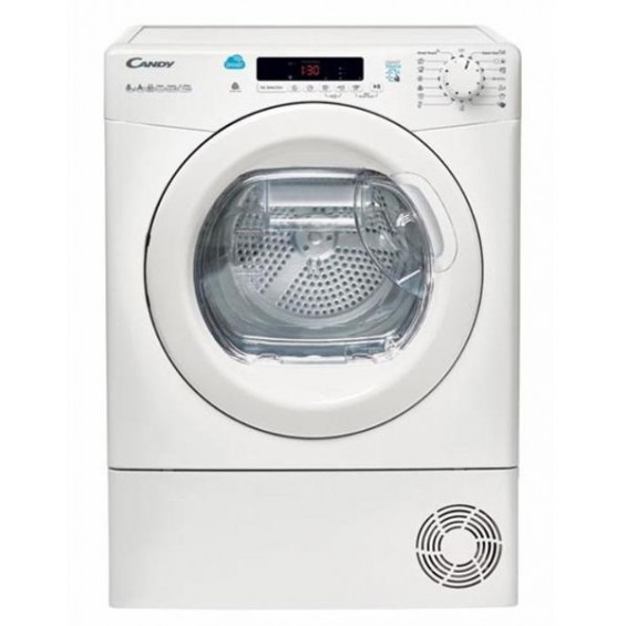 Secadora con bomba de calor Candy CS H8A2DE-S, 8 kg, clase A++ (antigua), 67 dB, 15 programas, Smart Touch NFC, EasyCase, blanco
