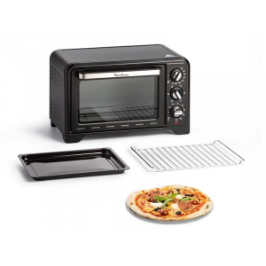 Horno de sobremesa compacto mini Moulinex OX444810, 1380W, 19 litros, negro