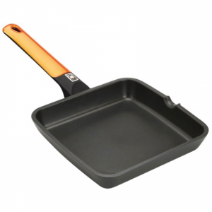 Sartén grill lisa Bra EFFICIENT, 28 cm, naranja