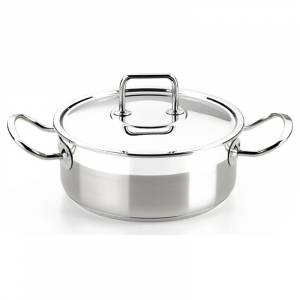 Cacerola Bra Profesional A340355, 24 cm, con tapa, inox