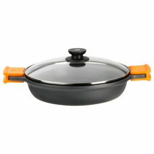 Cacerola baja Bra EFFICIENT, 32 cm, con tapa de cristal