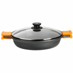 Cacerola baja Bra EFFICIENT, 16 cm, con tapa de cristal