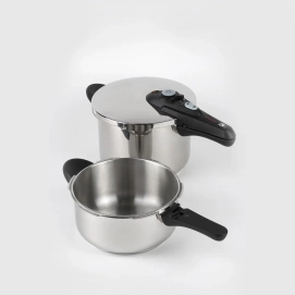 Set de 2 ollas a presión super rápidas BRA VITESSE A185105, 4 litros, 7 litros, inox