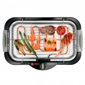 Barbacoa eléctrica Taurus MAXIM´S termostato regulable y extraible superficie de cocción 42 x 22 cm potencia 2000W inox