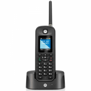 Teléfono inalámbrico Dect Motorola O201 SINGLE, de largo alcance, negro