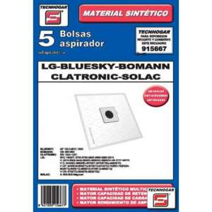5 bolsas para aspirador LG Tecnhogar ref. 915667, sintética