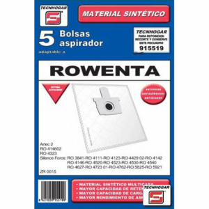 Bolsas para aspirador Tecnhogar Rowenta 915519 sintética