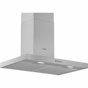 Campana decorativa de pared horizontal Bosch DWB76BC50, t-invertida, Serie 2, 75 cm, 619 m3/h, clase B, 3 velocidades, 70dB, acero inox