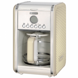 Cafetera de goteo Ariete 1342/03, 12 tazas, display, filtro, beige retro