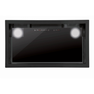 Campana grupo filtrante Cata GC DUAL A 75 BK, 79.2 cm, 820 m3/h, 5 velocidades, control táctil, lámparas LED, 40dB, clase A, ref. 02131208, cristal negro