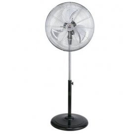 Ventilador de pie FM FP45, 45 cm, 3 aspas, 90W, gris metálico