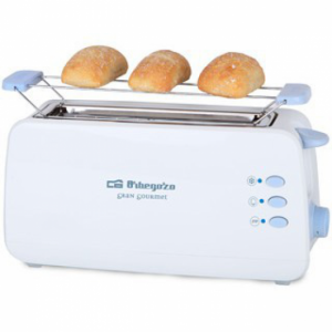 Tostador Orbegozo TO4012, 2 ranuras largas, 850W, blanco